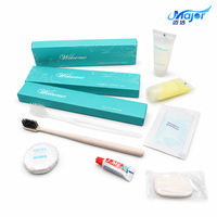 Kit dentaire hôtelier en paille de blé avec dentifrice, logo personnalisé, conception jetable OEM pour projets hôteliers