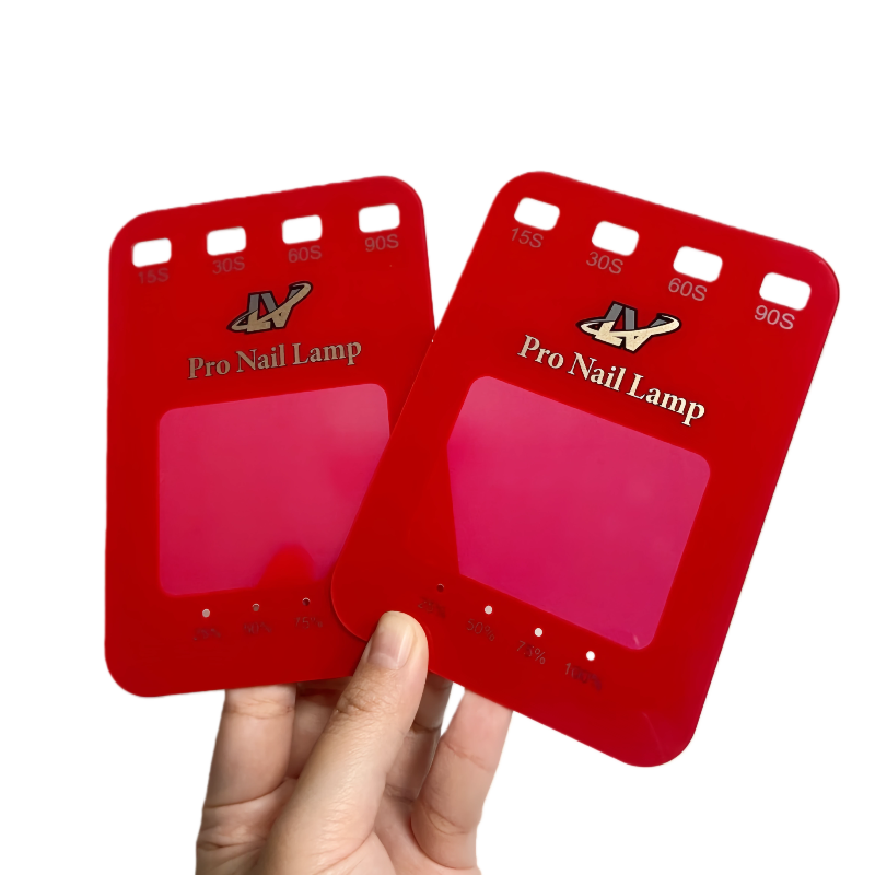 Red Acrylic front panel   Packaging Label