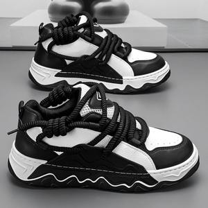 Zapatos nuevos para hombre estilo coreano, versátiles, deportivos, a la moda, con suela gruesa, mocasines elegantes para hombre, par original casual. - Product Image 2