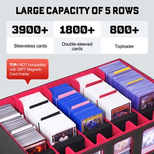 Boîte de rangement pour cartes JUZI 3900+ portable, coins carrés, écologique, durable, grande capacité, avec poignée, logo personnalisé, Yugioh Pokemoned - Product Image 5