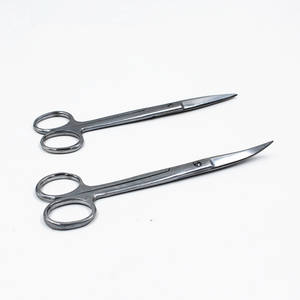 Tijeras Quirúrgicas de Acero Inoxidable para Uso Veterinario en Perros, Puntas Rectas y Curvas, Instrumento Manual Reutilizable, Número de Pieza 3489 - Product Image 3