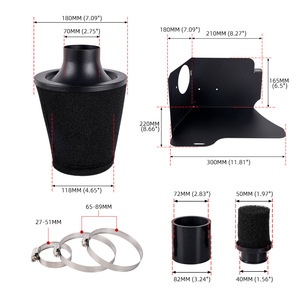 Kit de filtre à air 70mm, filtre en éponge à tête de champignon pour Audi Volkswagen Golf Bora OFI140 - Product Image 3