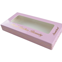 Boîtes à cils rigides personnalisées avec logo imprimé, revêtement UV, papier blanc couché, lamination brillante/mate, emballage sur mesure