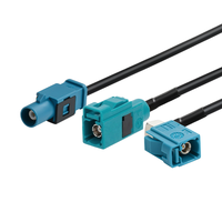 Câble coaxial FAKRA Z Code RG174 50 à angle droit, double blindage en cuivre tressé pour antenne GPS, navigation/communication automobile