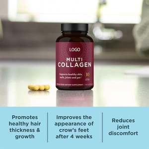 แคปซูลคอลลาเจนหลายเม็ดสำหรับผู้ใหญ่ผลิตภัณฑ์เสริมสุขภาพฉลากส่วนตัว - Product Image 6