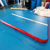 Tapis de gymnastique gonflable commercial en PVC pour entraînement, avec pompe à air, portable et étanche