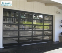 Porte de garage sectionnelle Seeyesdoor en alliage d'aluminium finition moderne, double vitrage, ouverture automatique pour villa (anti-effraction)