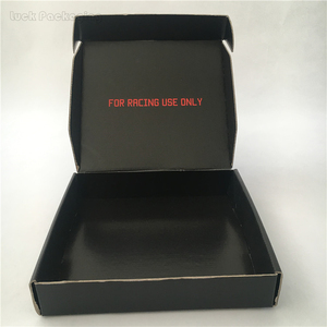 Plegable negro personalizado corrugado plegable transporte cajas de paquete personalizado con logotipo de servicio pesado de embalaje kraft caja de correo núm. - Product Image 2