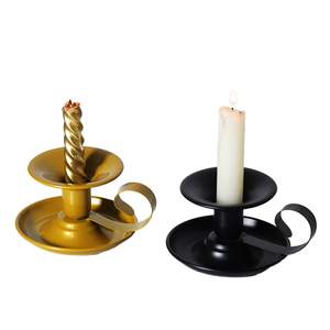 Hot Selling Romantic <b>Brass</b> <b>Candlestick</b> Tray Candleholders-Eco-Friendly Durable Portable Home Decor for Christmas Easter Wedding - Product Image 1