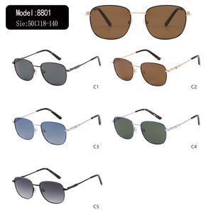 Unisex Rectangle Sunglasses Full Rim Blue Frame Green Lenses UV400 Protection Outdoor Use Adult - Product Image 3