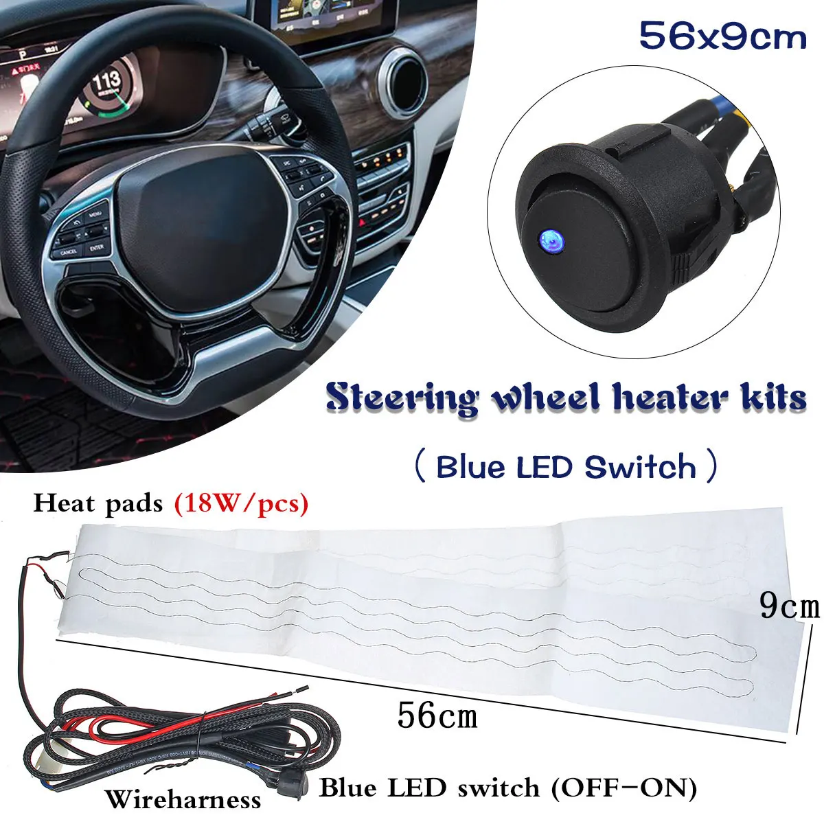 Interruptor LED Azul