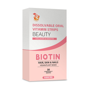 Bandelettes buccales de biotine de qualité industrielle : Améliore l'élasticité de la peau et favorise la croissance rapide des cheveux – Compléments buccaux à dissolution rapide pour le soutien beauté - Product Image 1