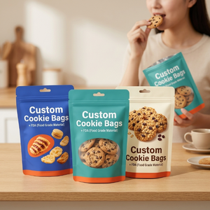 Gourmet Biscuit Packaging Mylar Stand Up Pouch Custom Logo Print Moisture Proof ISO Certified Factory Direct Bulk for Cookie - Product Image 2