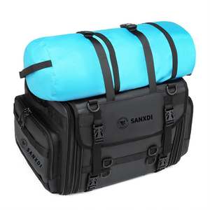 Sacoche de selle de moto en aluminium, grande capacité, étanche, extensible, 40L-60L, sacoche pour casque de moto - Product Image 3