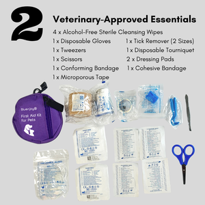 BLUENJOY evcil hayvanlar için en iyi ilk yardım kiti küçük yaralanmalar için köpekler ve kediler için komple acil bakım aşınmaları keser ve daha - Product Image 3