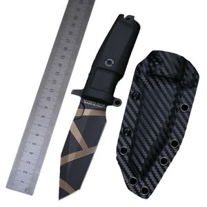 Cuchillo Táctico Personalizable ER de Alta Calidad, Cuchillo de Bolsillo de Acero Inoxidable Damasco, Goma OEM, Grado Industrial, para Exteriores, Bricolaje, Láser - Product Image 1