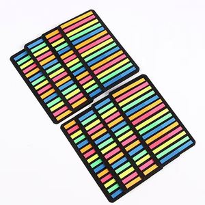 Paquete de 6 Tiras Fluorescentes Multicolores Autoadhesivas, Marcadores de Página con Fondo Negro, para Oficina, Escuela y Libros - Product Image 1