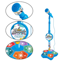 Microphone musical pour enfants Star Rocking-roll, jouet musical, karaoké, microphone sur pied avec 5 lumières