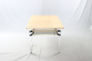 Hot Sale Portable <b>Foldable</b> Outdoor Bamboo <b>Table</b> Height Adjustable Dining for Camping <b>Picnic</b> Park Modern Exterior Use - Product Image 2
