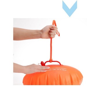 Langzi Follower Buoy F-803 Thickened Double Airbag <b>Float</b> Drifting Swimming Aid Easy Carry Circular Orange - Product Image 2