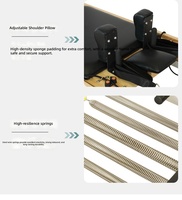 MJD W15 Lit de Pilates pour l'entraînement du tronc - Matériau en chêne, design portable pour studio de Pilates et exercices corporels