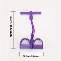 Pédalier d'exercice à domicile antidérapant avec 4 tubes élastiques et 4 tubes en latex pour yoga, amincissement du ventre et des bras
