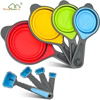 Buy Wholesale China Cooking Baking Utensils Food Grade Silicone Collapsible  Cup Measuring Spoon Set For Liquid Solid & Collapsible Measuring Cooking  Tools Spoon at USD 1.59