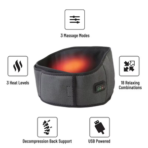 Kingworth 3 en 1, triple acción, dolor muscular, calambres, terapia de calor, soporte <span class=keywords><strong>Lumbar</strong></span> para la espalda, masajeador corporal, función calentada, cinturón de masaje - Product Image 2