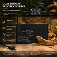 Tapis chauffant pour reptiles à double affichage, plaque chauffante pour terrarium pour gecko et lézard