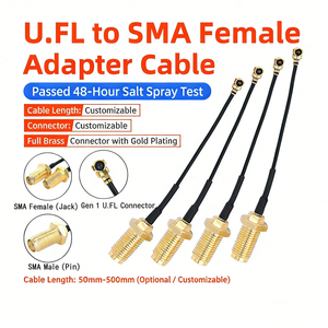<span class=keywords><strong>สาย</strong></span>โคแอกเชียล RF คุณภาพสูง RG1.13 หัวต่อ SMA ตัวเมีย เป็น UFL  0-6GHz 50 โอห์ม <span class=keywords><strong>สาย</strong></span>จัมเปอร์เสาอากาศสำหรับเราเตอร์ <span class=keywords><strong>WiFi</strong></span> - Product Image 2