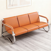 Chaises d'attente modernes en cuir de qualité supérieure, fournies par l'usine, pour hôpital, réception de bureau, salon, canapé-banc