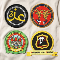 Écussons brodés noirs thermocollants, logo fournisseur, taille et couleur personnalisables, écussons brodés pour vêtements