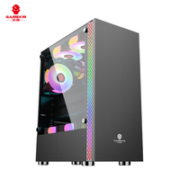 New Design White E-ATX Aluminum Alloy Gaming Tower PC Case Front RGB Strip Side Window High Airflow Chassis for RTX Graphics