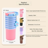 Gourde isotherme en acier inoxydable avec paille pour enfants, grande capacité, résistante à la glace, pour l'école, idéale pour l'été
