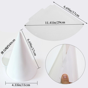 DAMAI DIY sombreros <span class=keywords><strong>de</strong></span> fiesta blancos artesanía <span class=keywords><strong>de</strong></span> cono <span class=keywords><strong>de</strong></span> papel en blanco <span class=keywords><strong>para</strong></span> niños decoraciones <span class=keywords><strong>de</strong></span> fiesta Favor <span class=keywords><strong>para</strong></span> fiesta <span class=keywords><strong>de</strong></span> <span class=keywords><strong>cumpleaños</strong></span> <span class=keywords><strong>de</strong></span> bebé Doodle - Product Image 3