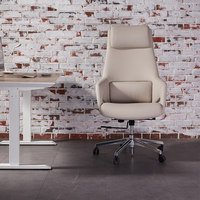Chaise de bureau de direction en cuir à dossier haut, ergonomique, pivotante, réglable en hauteur, avec appui-tête pour PDG et managers