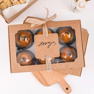 Scatole d'imballaggio personalizzate della pasticceria del biscotto dell'alimento del regalo di Eco Recycle con la scatola di Macaron della carta d'imballaggio del biscotto dolce della finestra - Product Image 4