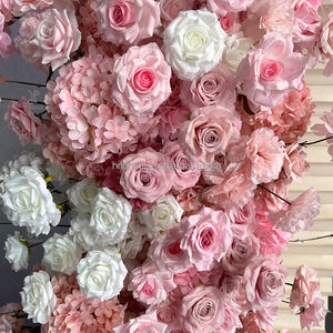 Arche de fleurs roses artificielles de promesse pour la décoration d'hôtel de mariage décoration d'arche d'entrée de fleurs de mariage - Product Image 3