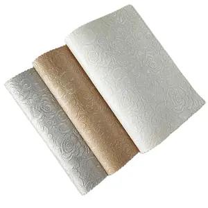 Mobilya döşeme için parlak gümüş yapay kanepe deri sentetik PVC deri