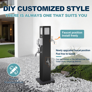 Biệt thự ngoài trời Vườn điện cột thép không gỉ chống đóng băng không thấm nước mặt đất cắm thời tiết lâu dài - Product Image 6