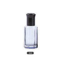 Vente en gros de flacons à bille en verre octogonaux de 3 ml, 6 ml, 12 ml, flacons de parfum vides colorés pour huile essentielle, massage
