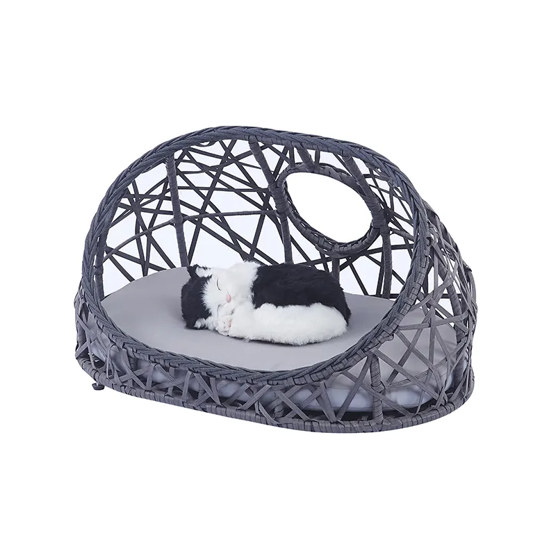 快適な猫の睡眠ペットの巣籐籐ペットベッドペット犬テントベッドハウス