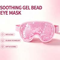 Masque oculaire chauffant personnalisé, thérapie chaude et froide, masque de sommeil en gel perlé, compresse de gel réutilisable pour soulager les maux de tête et les yeux