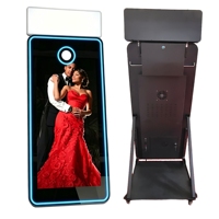 Photomaton numérique instantané 2026 avec écran tactile, miroir magique pour selfies, idéal pour mariages, avec logiciel et caméra web