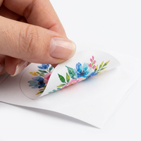 Pegatinas de Vinilo Mate Personalizadas, Impresión Floral a Todo Color en Acuarela, Fabricante OEM, Venta al Por Mayor, MOQ Bajo