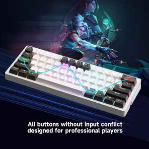 Teclado Mecánico para Juegos con Montaje Gasket, 61 Teclas, Hot Swap, USB-C, Cableado, LED, Ergonómico, Teclas ABS, Interruptores Silenciosos Laterales, Nuevo - Product Image 4
