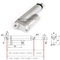 Ouvre-fenêtre à lamelles actionneur linéaire avec une seule touche fabrication à distance RS-D3 IP65 10 ~ 1000mm course
