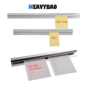 Heavybao Stainless Steel Paper Rail Ticket Tab Grabber Kitchen Bar Cafe Order Holder Bar Bill Letter Grip