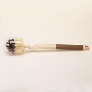 Brosse de toilette à long manche pour un nettoyage en profondeur, durable, écologique, en PP, à poils rigides, pour le nettoyage des fentes sous le rebord. - Product Image 2