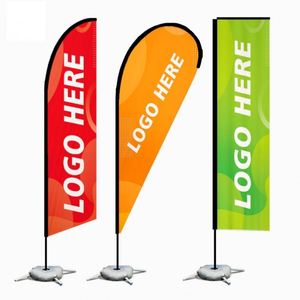 Custom Double Sided Fiberglass Feather <b>Flags</b> Pole Base Custom Print Any Logo Any Size High Quality Eco-Friendly Durable Outdoor - Product Image 1